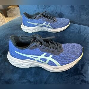 Asics DynaBlast 2 Running Shoes Womens 8.5 Blue Gray Comfort Cushion Performance